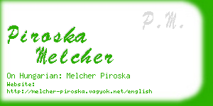 piroska melcher business card